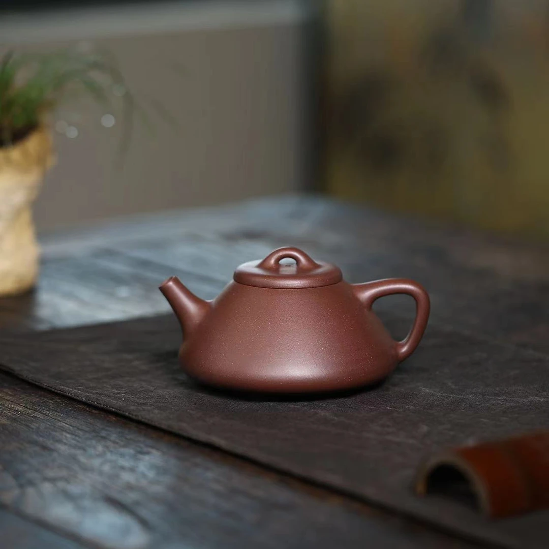 LCC紫泥[子冶石瓢270CC]原矿手工紫砂壶