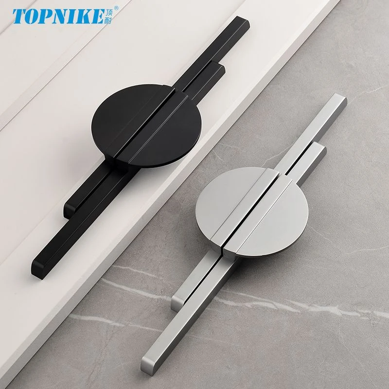 现代新中式拉手家具衣橱柜门对装半圆装饰衣柜拉手把手金色黑色