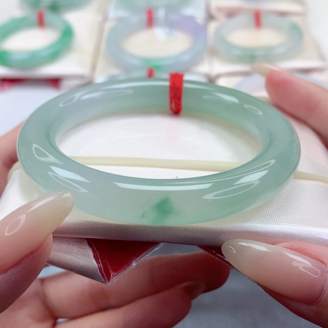 未镶嵌手镯翡翠9907万水千山 冰胶 细腻 完美 显白