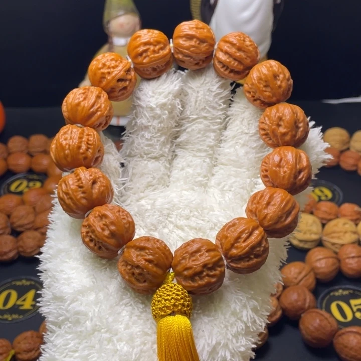 心***水文玩核桃手串京八棱