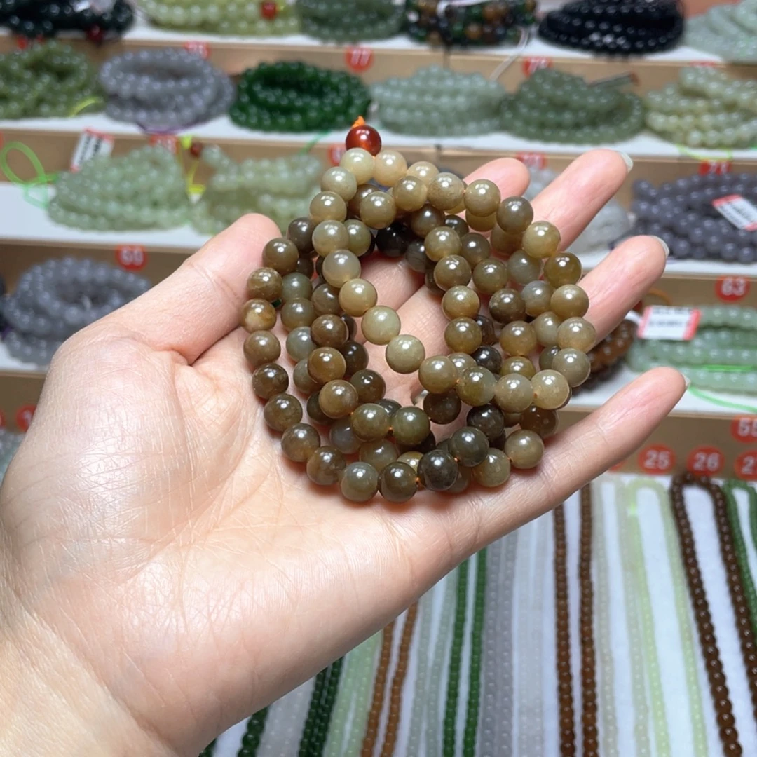 和田玉未镶嵌颈饰8mm