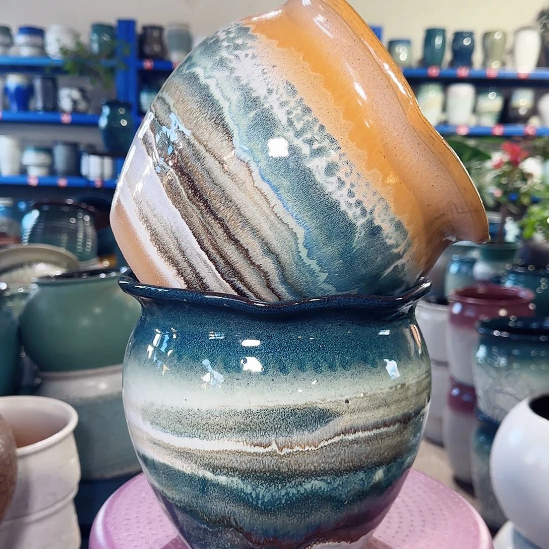 紫砂花盆高18口20