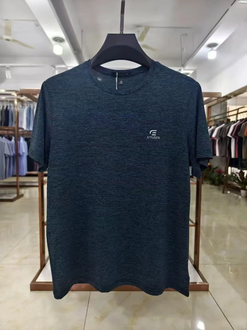 555 男士夏季速干凉感条纹T恤-YF