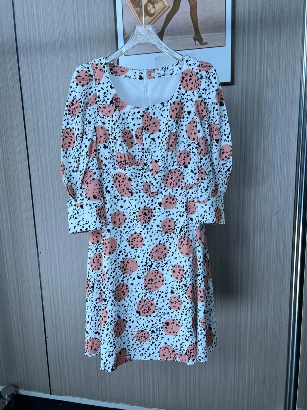 9079品牌撤柜女装FG时尚设计款波点连衣裙