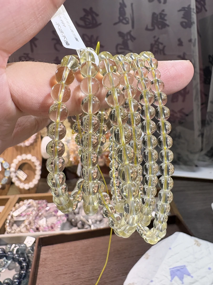 【赞恩珠宝】天然柠檬黄水晶高品质黄水晶手串手链多样性发其一