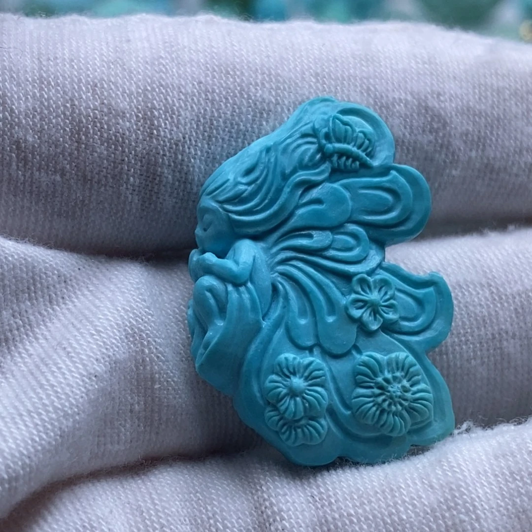 绿松石未镶嵌挂件