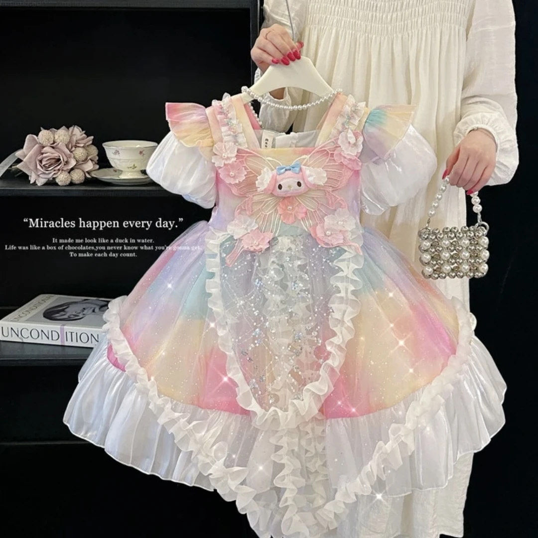 女童洛丽塔公主裙美乐蒂夏季超仙女孩吊带连衣裙儿童蓬蓬礼服裙子