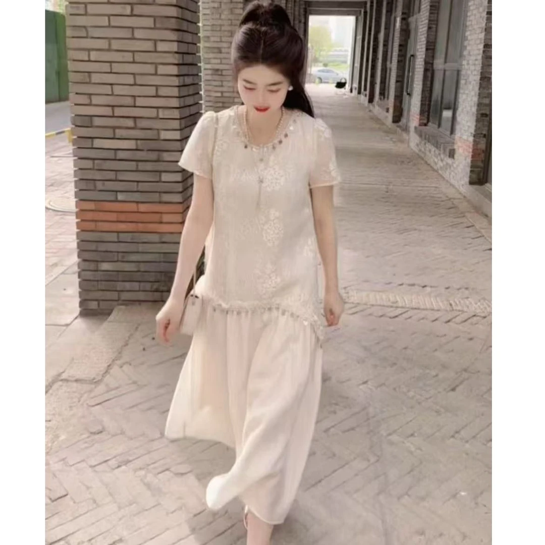 『海棠花朵Y』设计显瘦百搭时尚连衣裙2571