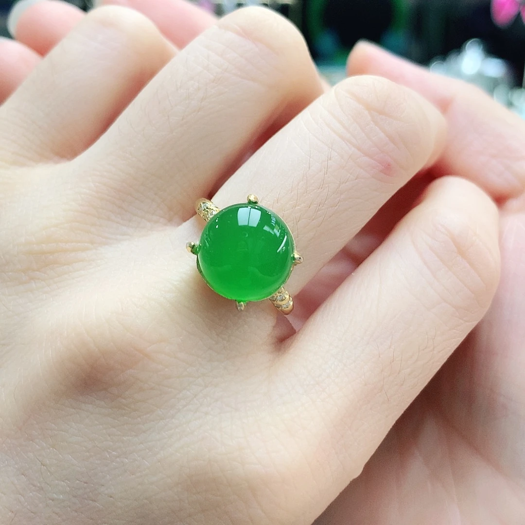 玛瑙/玉髓银S925镶嵌戒指