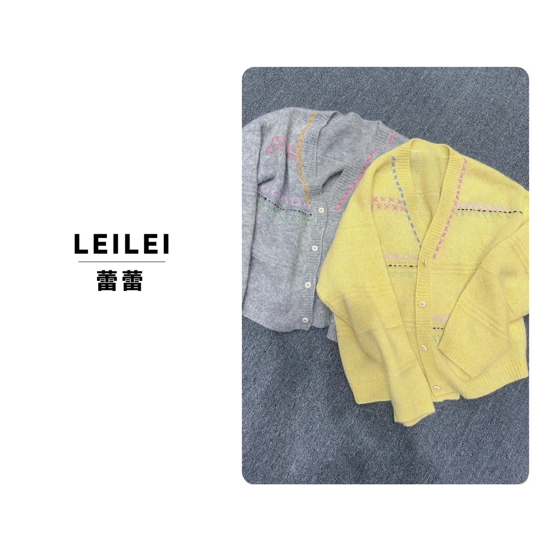 2025【蕾蕾家】春季时尚百搭长袖宽松显瘦开衫毛衣