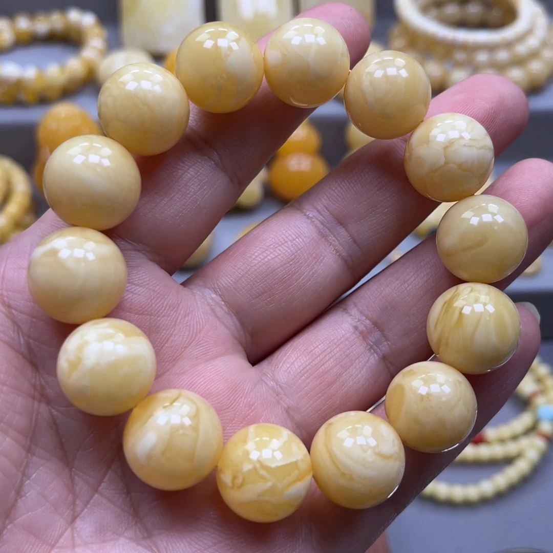 琥珀未镶嵌手链手串