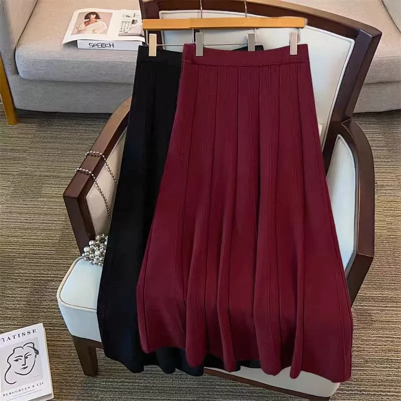 300斤温柔垂感显瘦A字半身裙M-8090