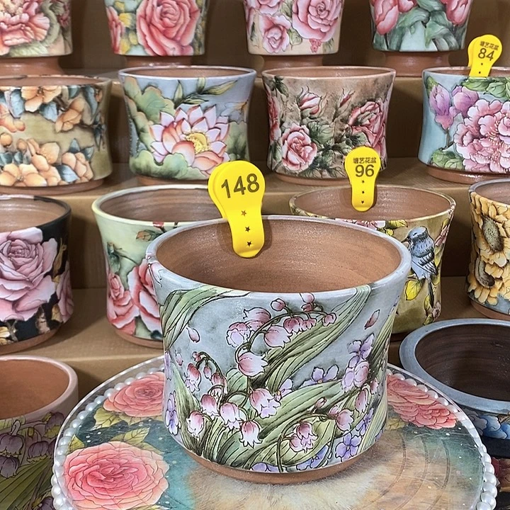 景德镇精品瑶晨花盆14/11.5