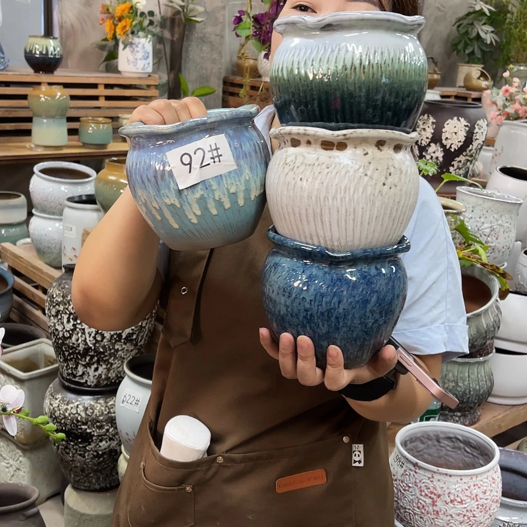 紫砂花盆高度13口径14厘米