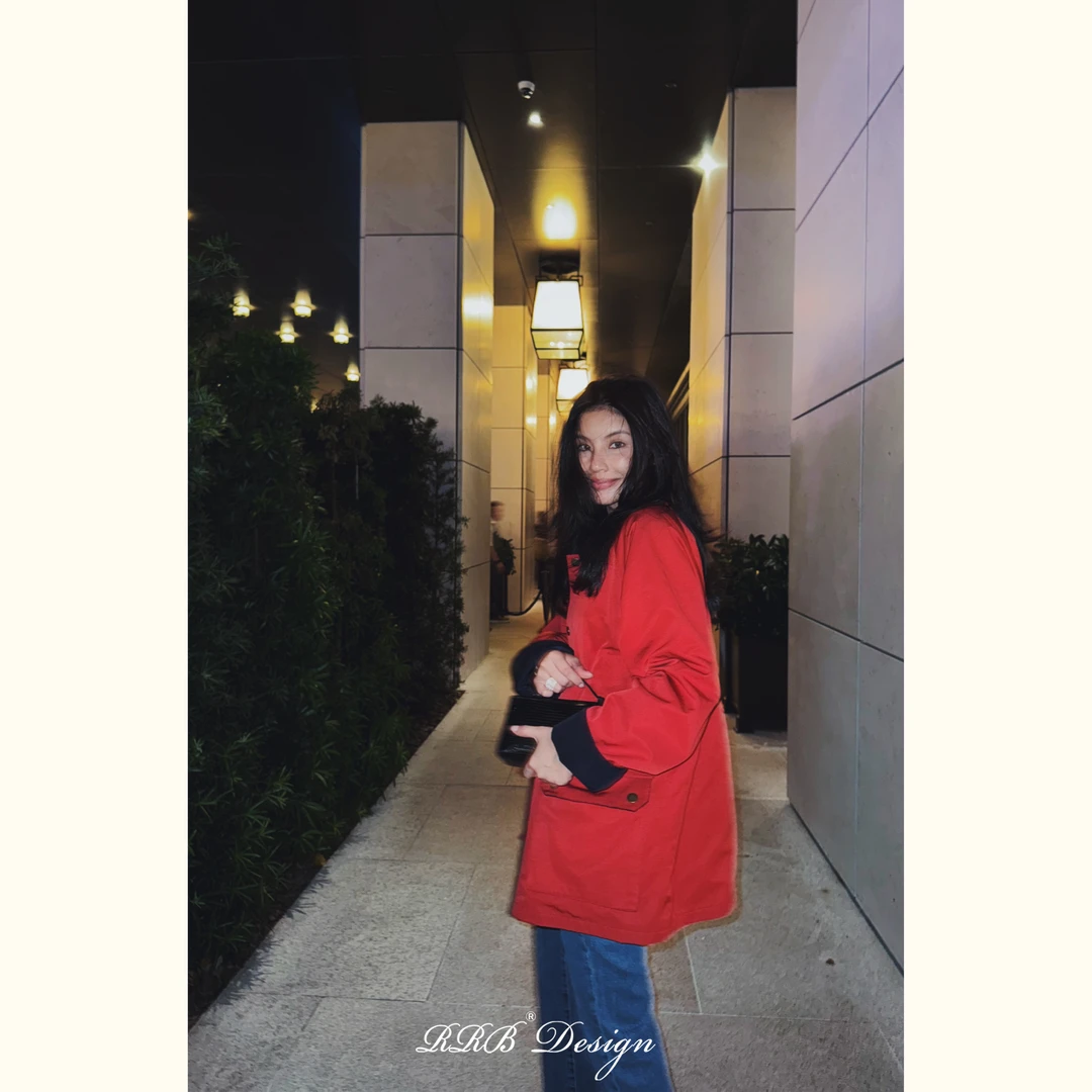 RRB Design 「巴恩风」定染重工水洗拼接工装宽松显瘦撞色长袖外套