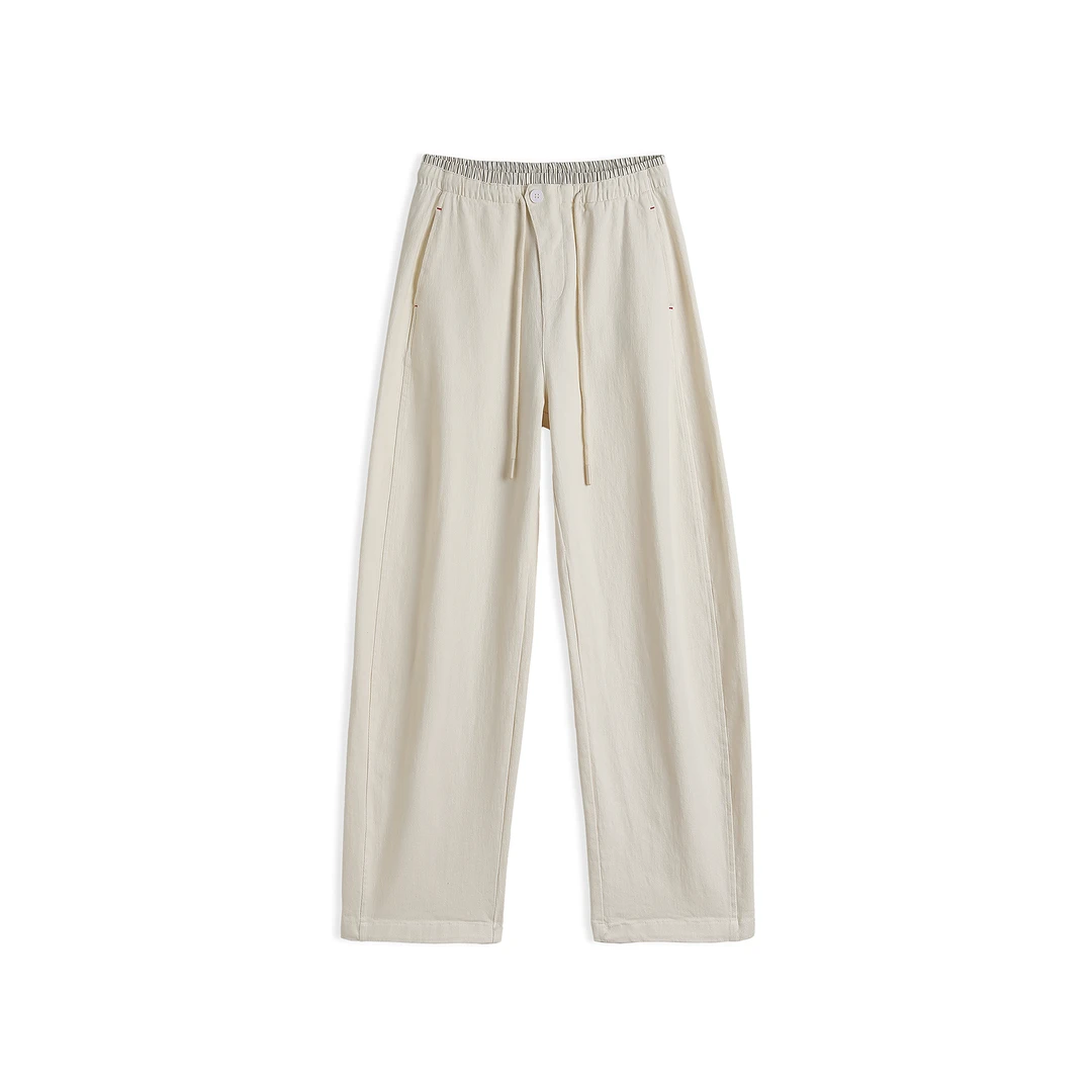 B 门店54&9！消胯休闲裤」亲肤水洗棉亲宽松显瘦不束缚弯刀裤C23170