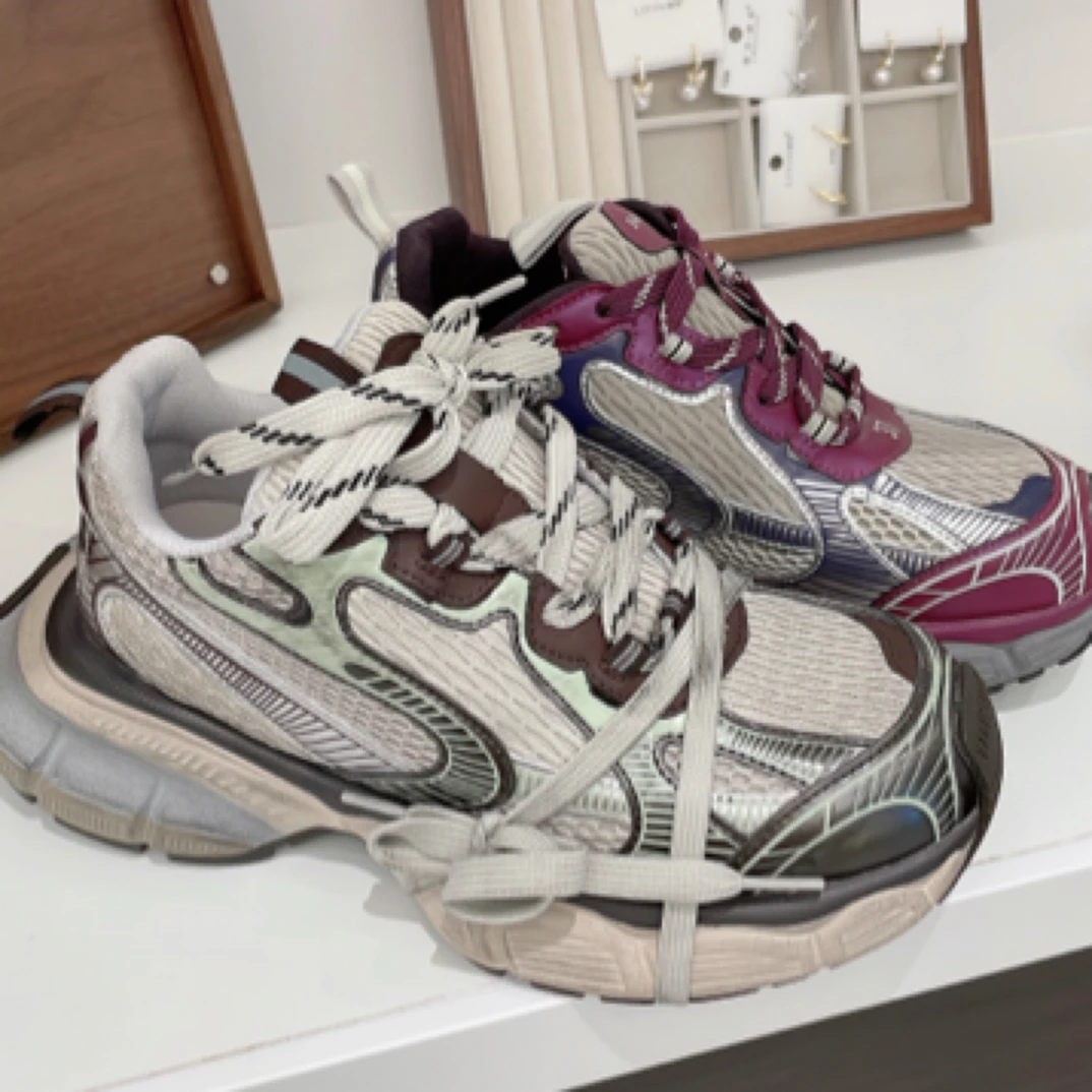 ins风老爹鞋2025早春新款增高厚底运动休闲鞋