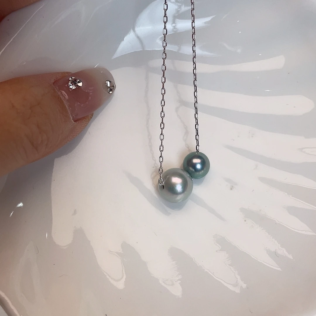 海水珍珠项链银S925镶嵌