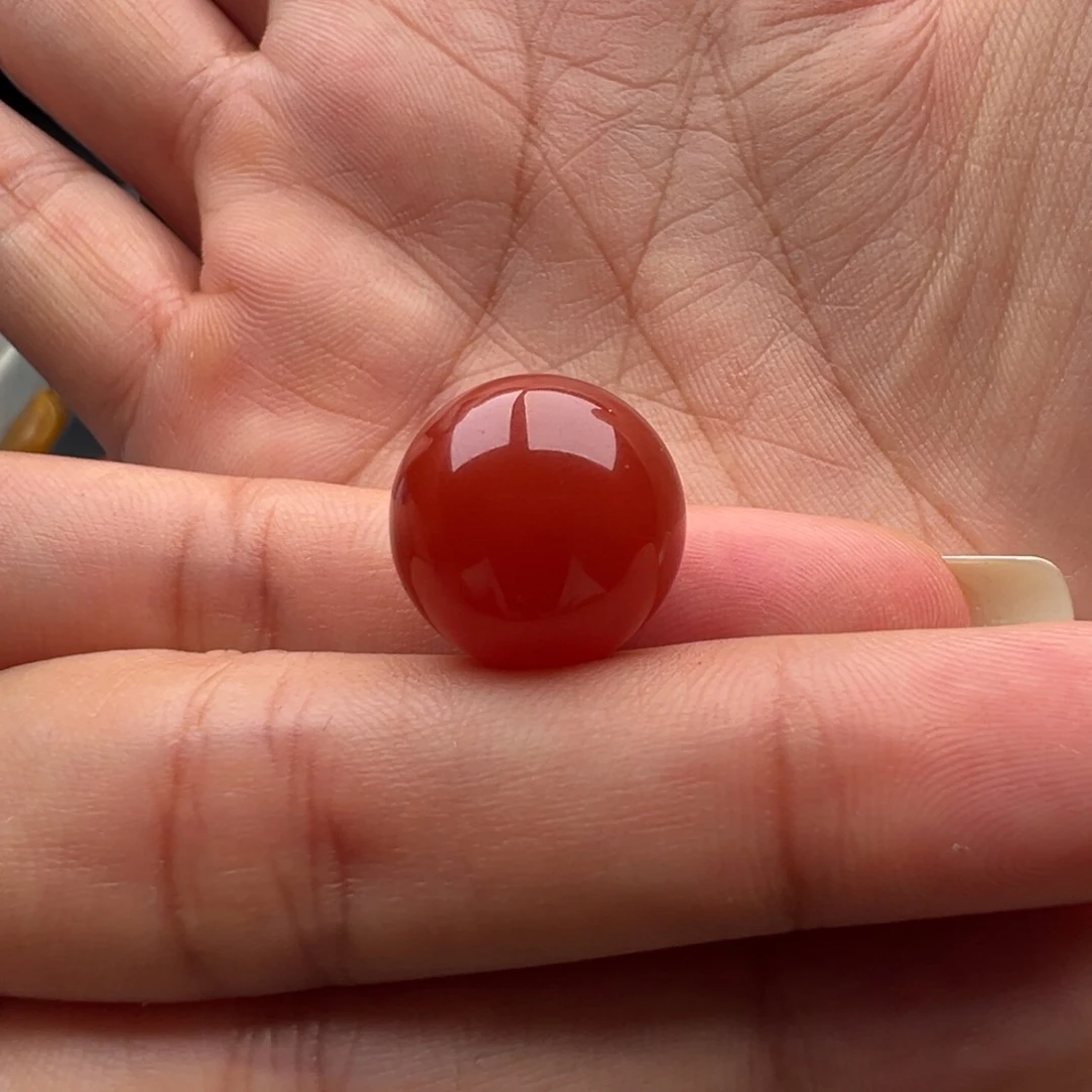 南红玛瑙未镶嵌圆珠15.2