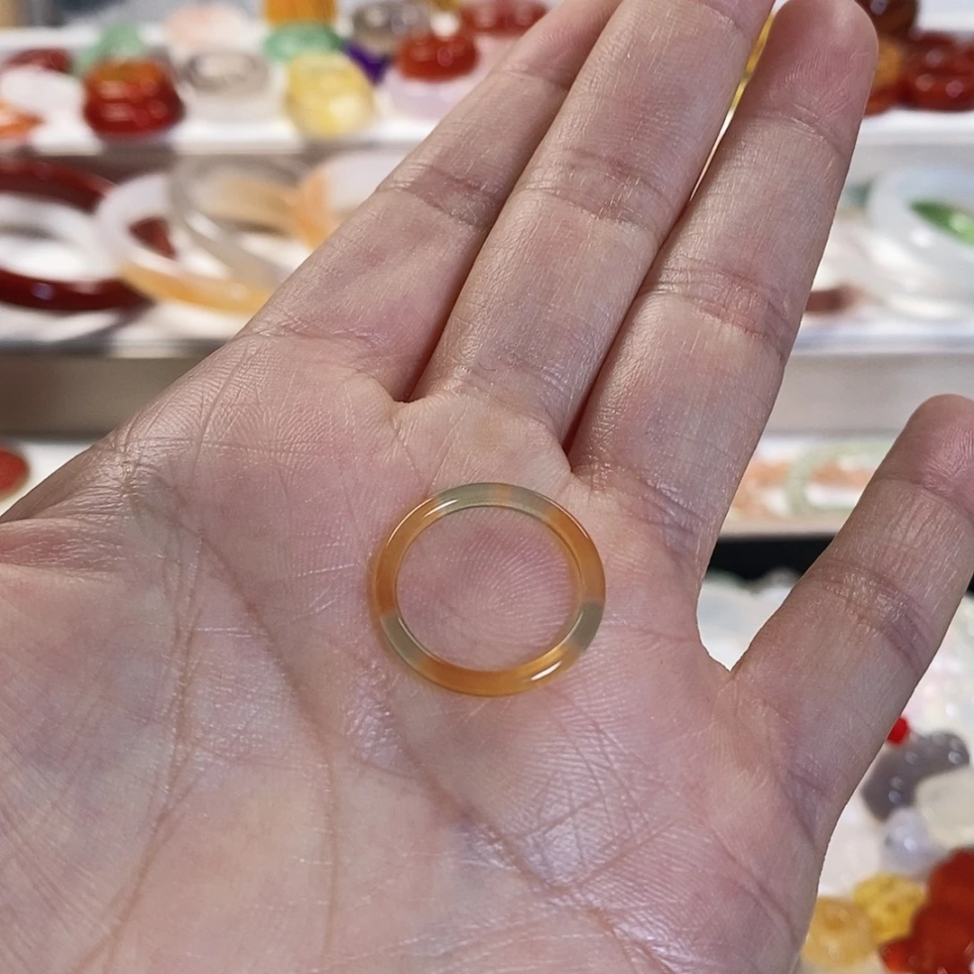 目***憾玛瑙/玉髓未镶嵌戒指