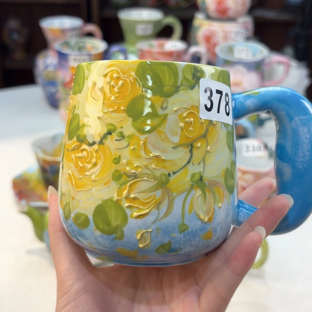 景德镇手绘高温釉下彩陶瓷茶具