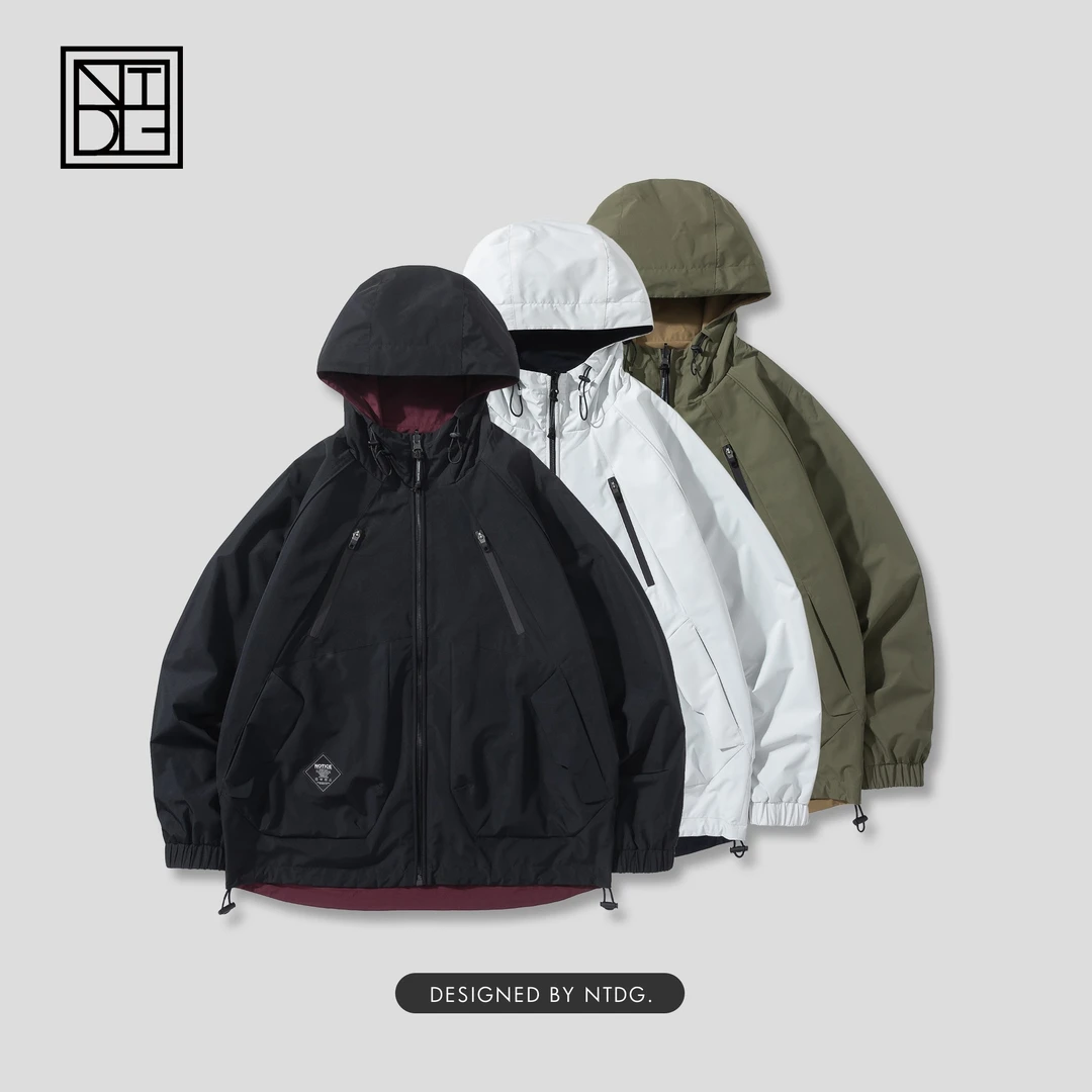 F8春季户外双面穿工装解构冲锋衣防风外套JK7708