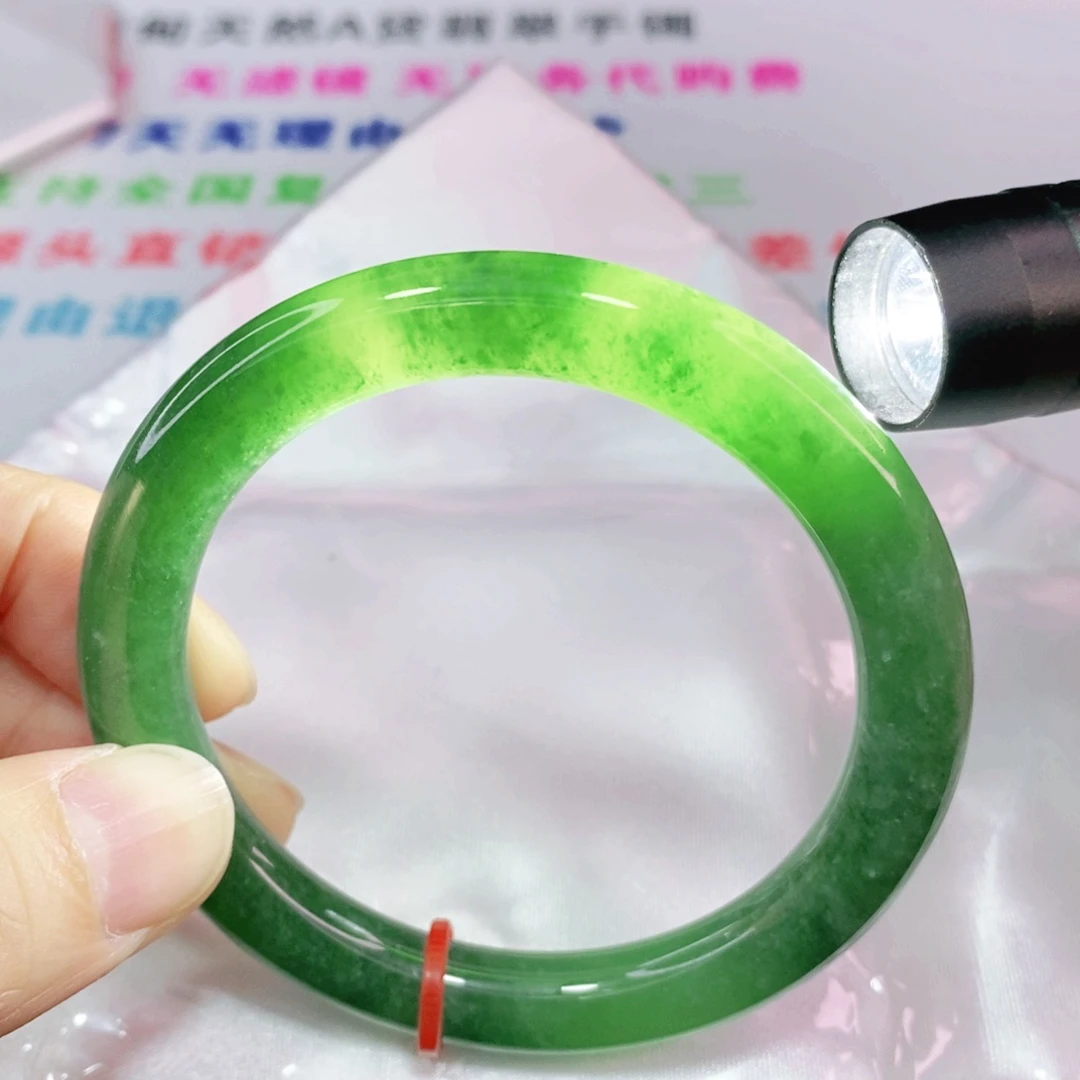 未镶嵌手镯翡翠55圈口圆条