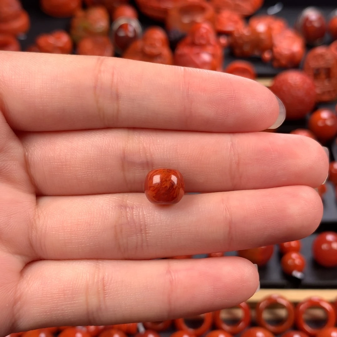 未镶嵌老型9.1mm南红玛瑙红****生