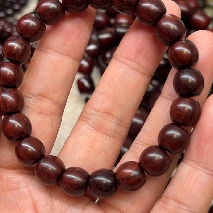 湘***清端景台紫檀木类印度小叶紫檀1.0鼓珠无油无蜡