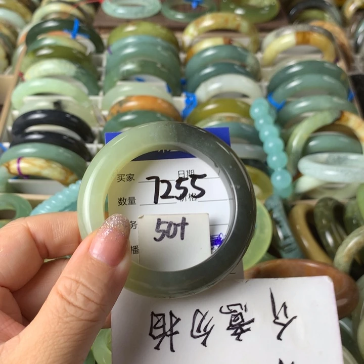 未镶嵌蛇纹石玉手镯C****可7255