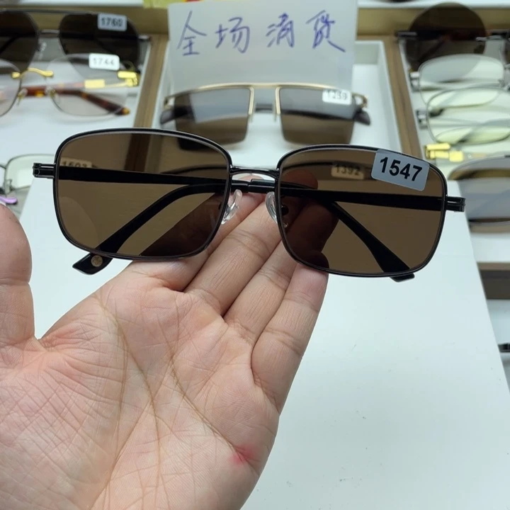 茶水晶全框眼镜 1547