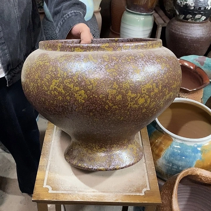 紫砂花盆口28高度29铁锈………