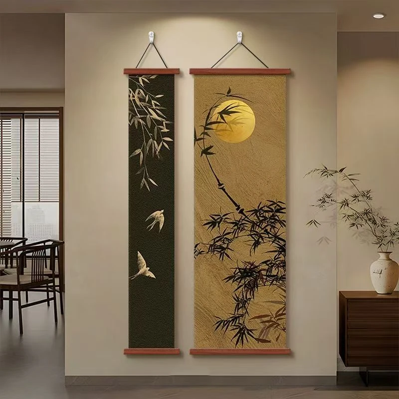 一物一拍 大千白石可染复刻印刷仿古精品小幅茶室玄关挂画