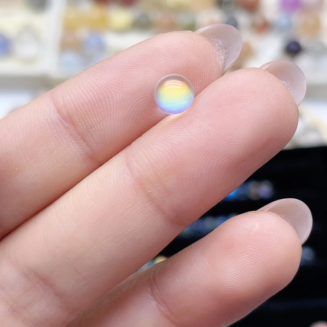 月光石珠宝半成品未镶嵌S****?马岛月光5.7mm