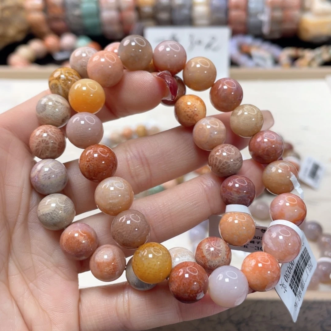 硅化珊瑚（珊瑚玉）手链未镶嵌小*硕359