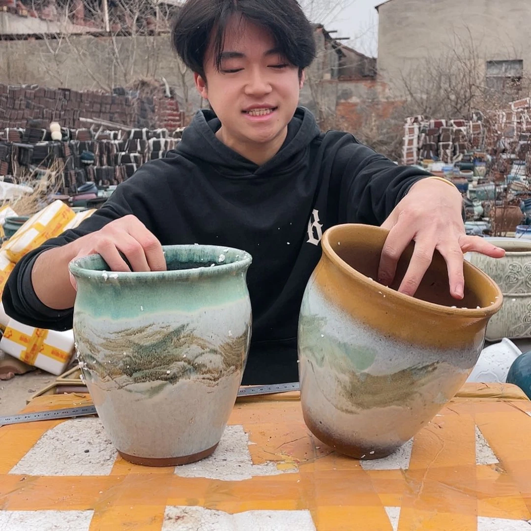 无铅玻璃宜兴紫砂花盆