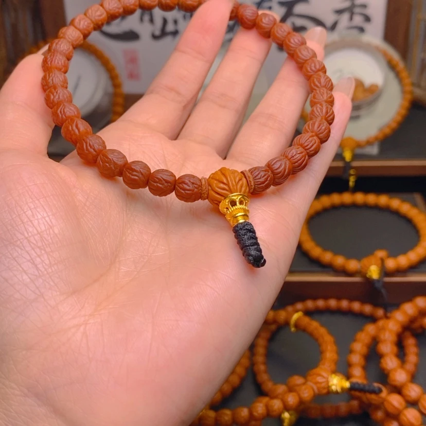 【闪购商品】手串桃核大***友龙文桃核