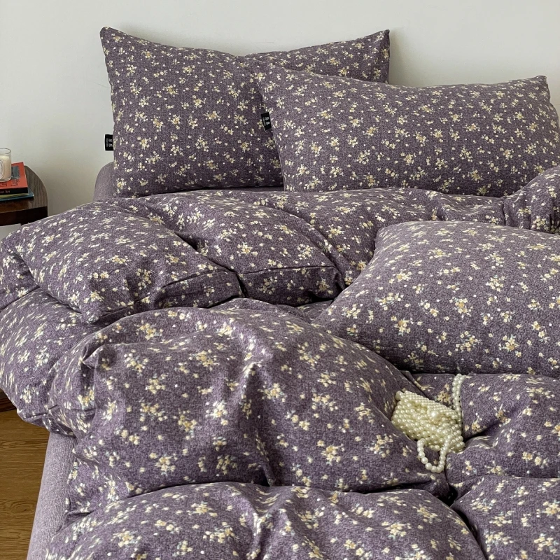 秋冬床上用品A类床单复古诧季风学生韩式印花宿舍单人系列四件套