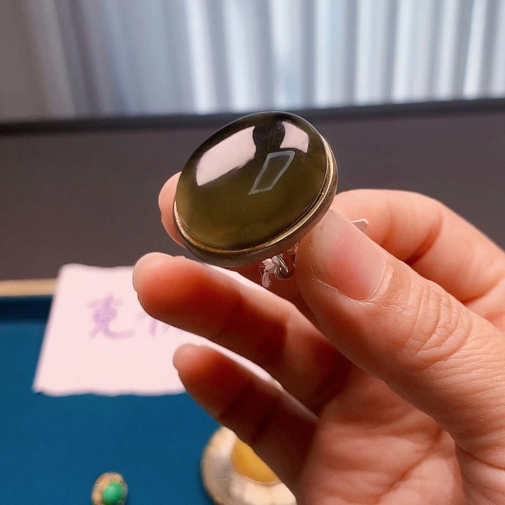 飞***鱼手链琥珀银S925镶嵌波兰设计款琥珀蜜蜡
