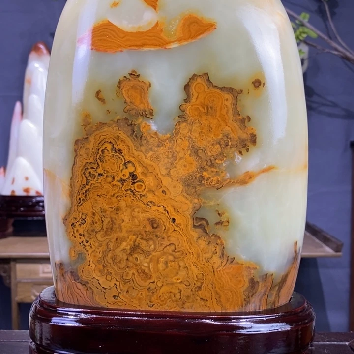 石材伊朗古青石摆件