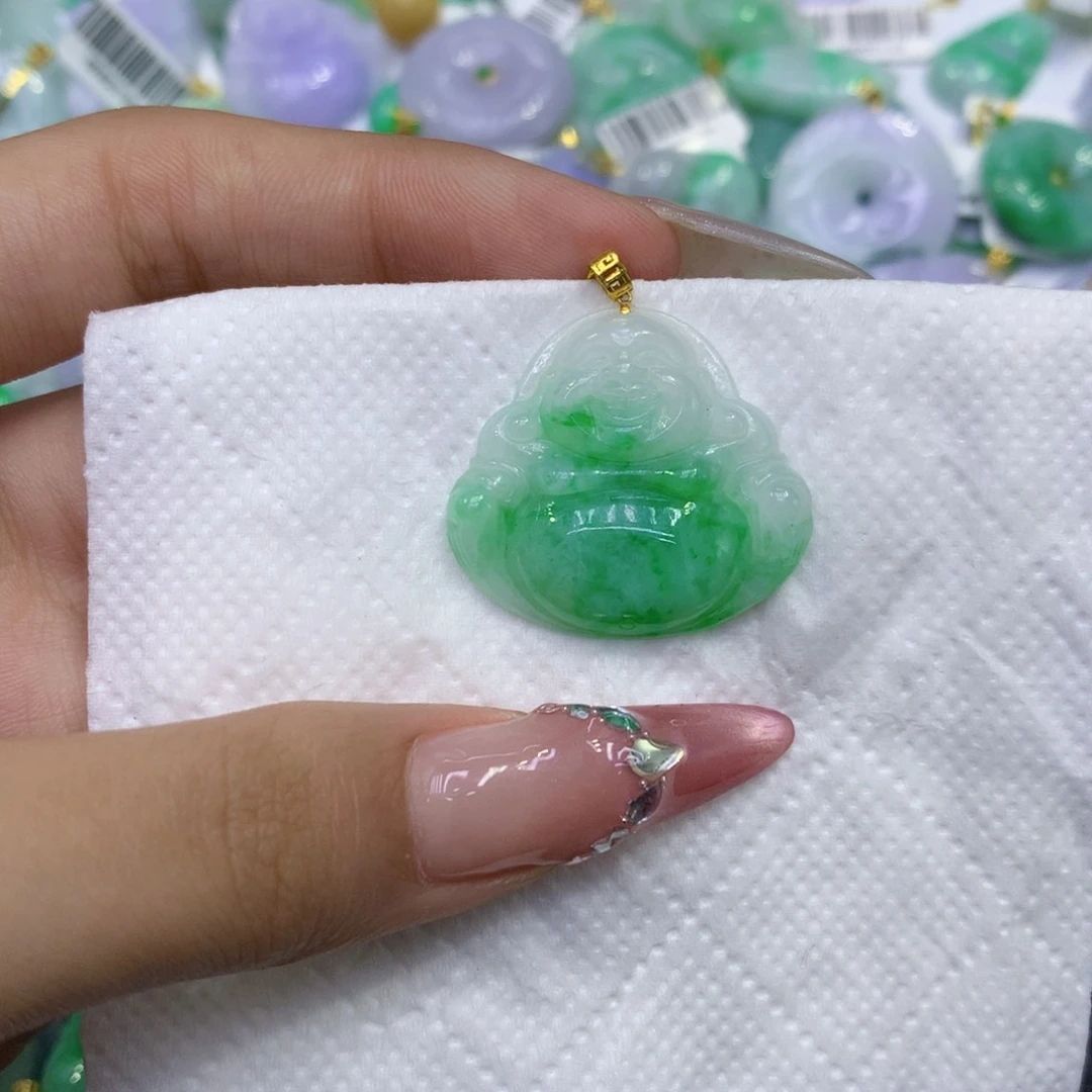 颈饰18K金镶嵌翡翠11111111111