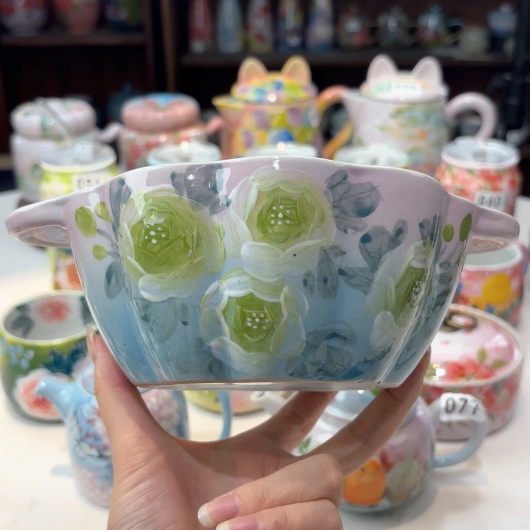 景德镇手绘高温釉下彩陶瓷茶具