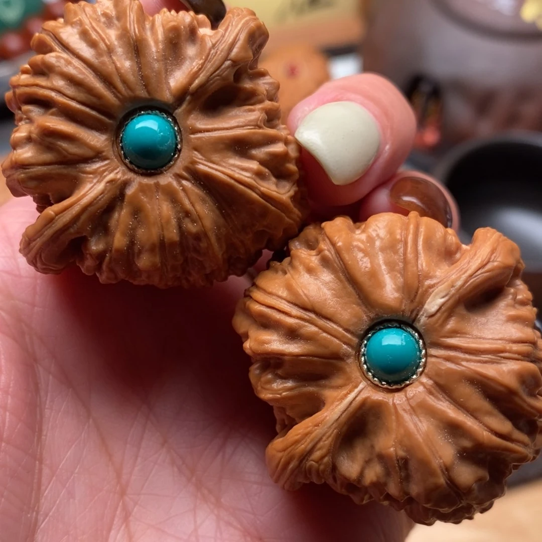 把件文玩核桃40尺寸白狮子