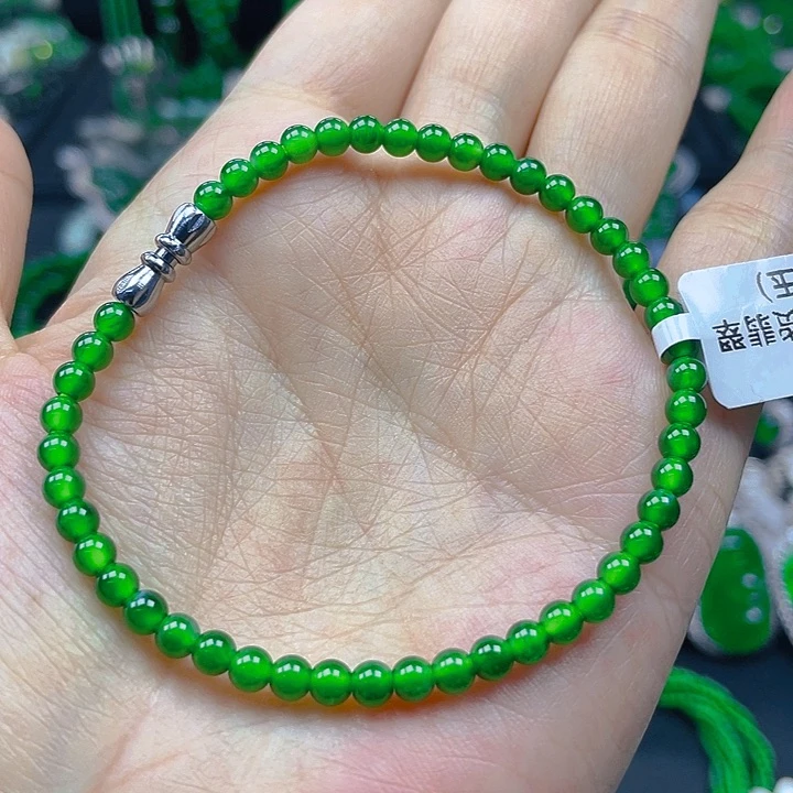 未镶嵌手链翡翠天然A货翡翠阳绿4