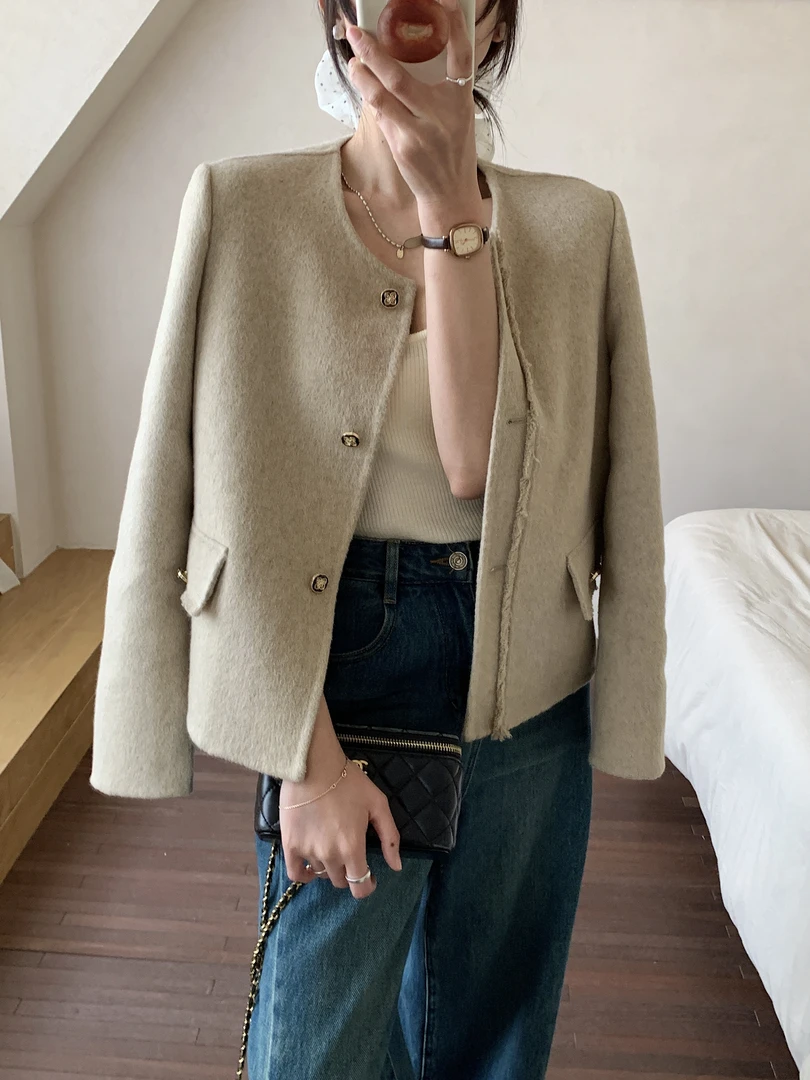 小霞定制【大小姐】高端轻奢大衣5606