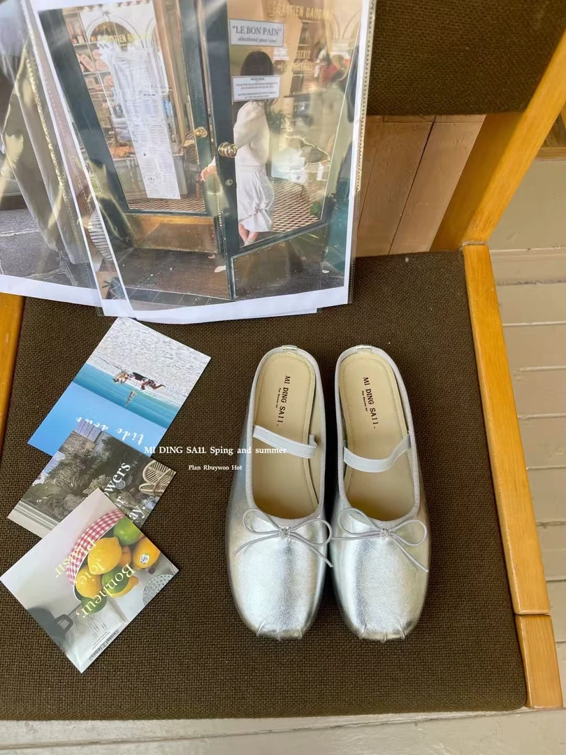 “精致的半拖”好韩的玛丽珍半拖鞋#1512-6