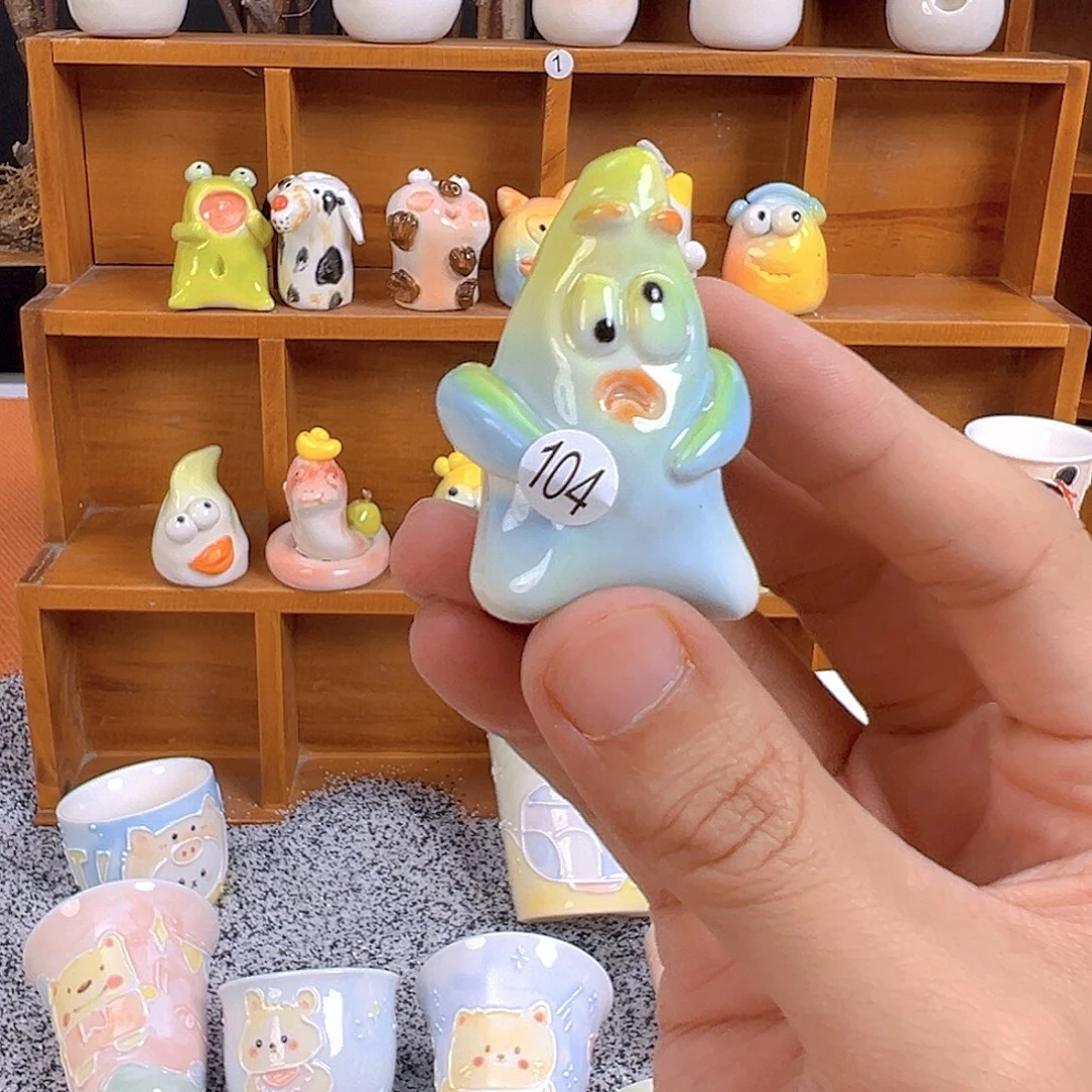 摆件纯手工陶瓷小摆件104