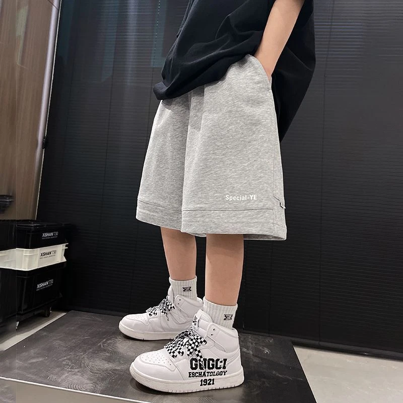 韩国男童纯棉五分裤夏季2025新款中大童痞帅男孩百搭休闲运动短裤