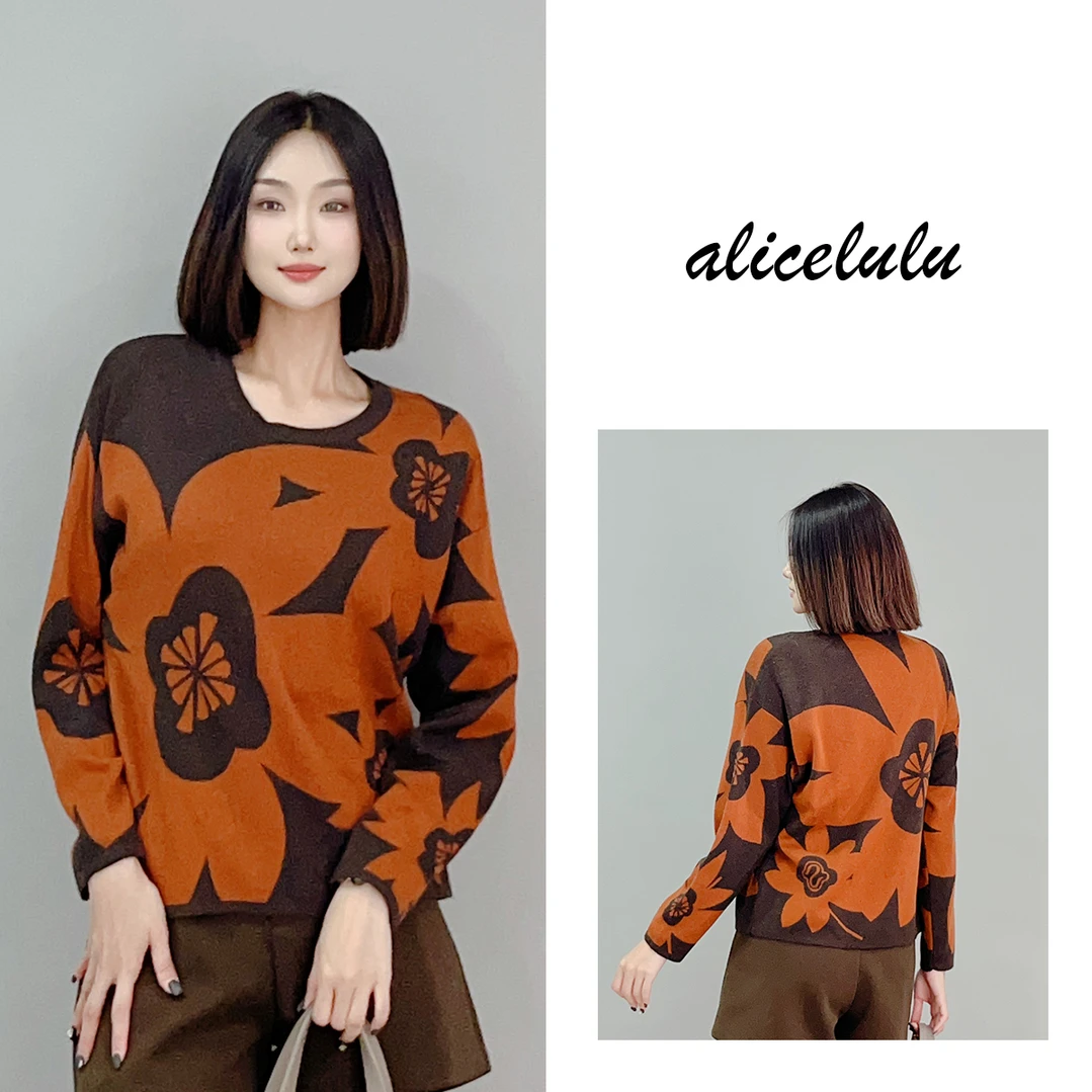 6 alicelulu 向阳而生毛衣 艺术印花 柔软耐磨 S2140917U