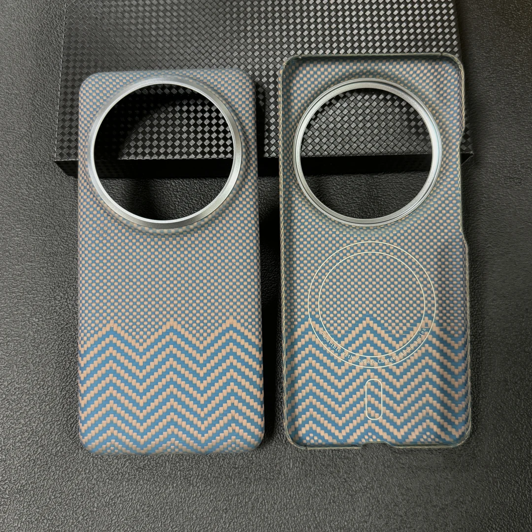 适用小米15Ultra/15pro凯夫拉纤维磁吸保护壳手机壳保护套黑色